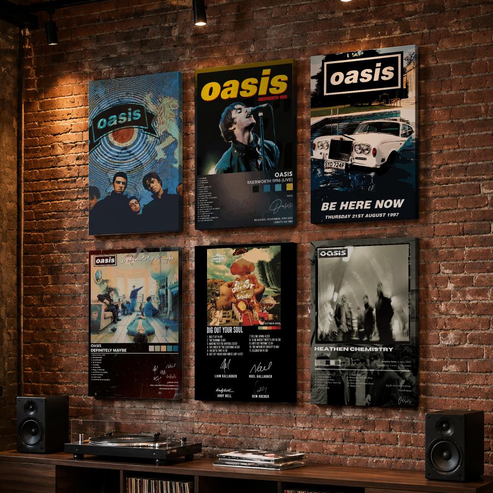 อัลบั้มวงร็อก O-Oasis ภาพพิมพ์ - Live Rock บทวิจารณ์และราคา